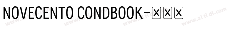 Novecento CondBook字体转换
